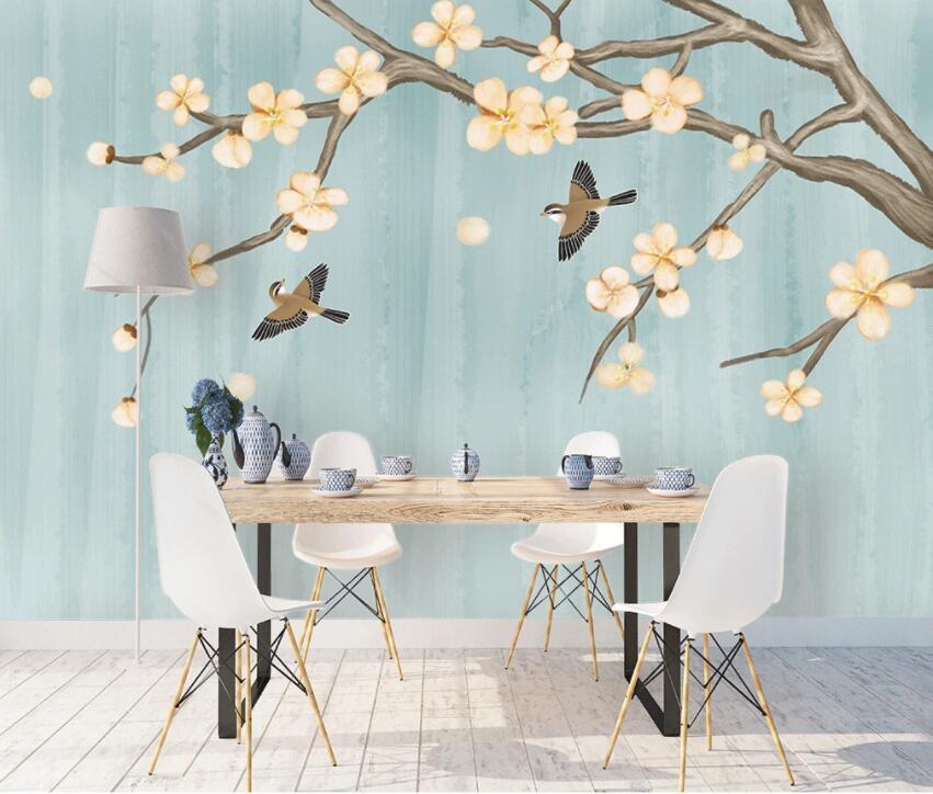 3D Birds And Flowers 327 Wall Murals Wallpaper AJ Wallpaper 2 