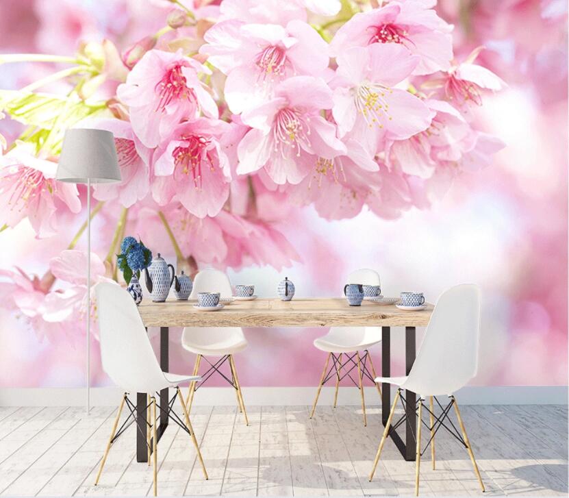3D Pink Flowers 312 Wall Murals Wallpaper AJ Wallpaper 2 