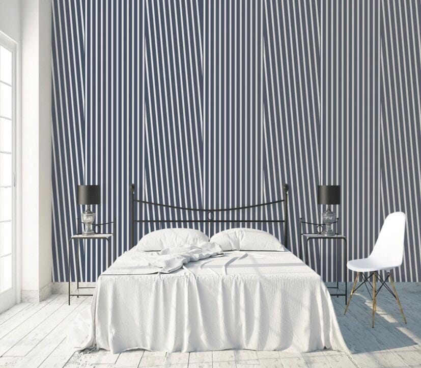 3D Blue Stripes 1674 Wall Murals Wallpaper AJ Wallpaper 2 