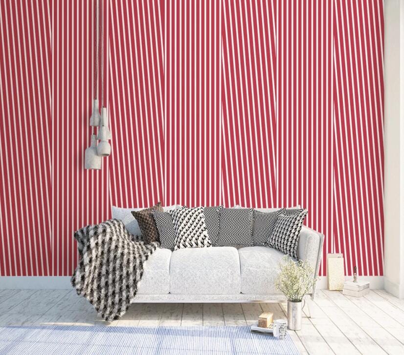 3D Red Stripes 1672 Wall Murals Wallpaper AJ Wallpaper 2 