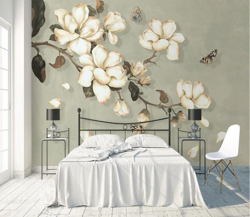 3D Flower Butterfly 1648 Wall Murals Wallpaper AJ Wallpaper 2 