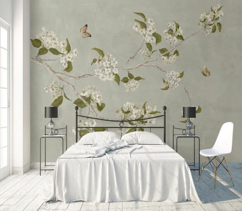 3D Flower Butterfly 247 Wall Murals Wallpaper AJ Wallpaper 2 