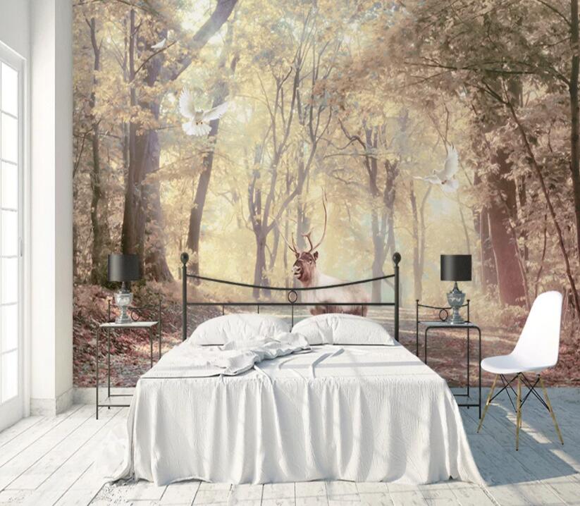 3D Forest Fawn 199 Wall Murals Wallpaper AJ Wallpaper 2 