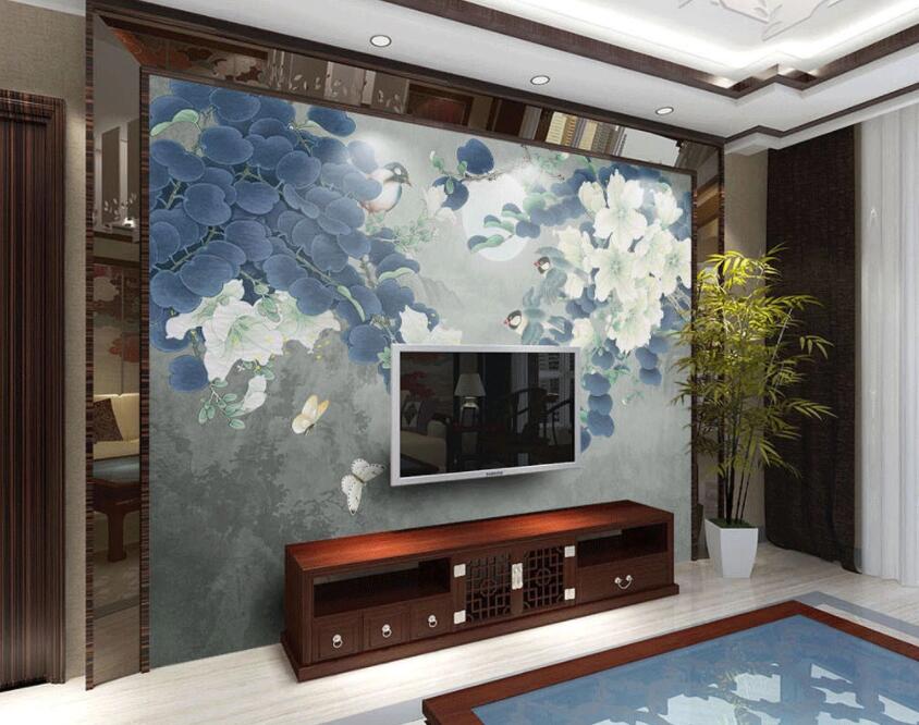 3D Flower Bird 172 Wall Murals Wallpaper AJ Wallpaper 2 