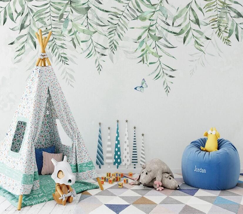 3D Green Leaf 1563 Wall Murals Wallpaper AJ Wallpaper 2 