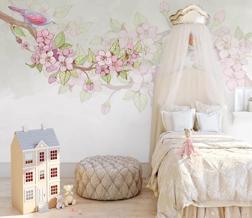 3D Flower Butterfly 1559 Wall Murals Wallpaper AJ Wallpaper 2 