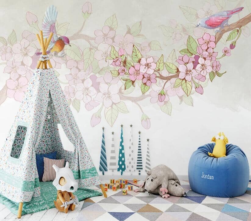 3D Flower Butterfly 1559 Wall Murals Wallpaper AJ Wallpaper 2 