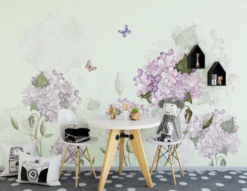 3D Flower Butterfly 154 Wall Murals Wallpaper AJ Wallpaper 2 