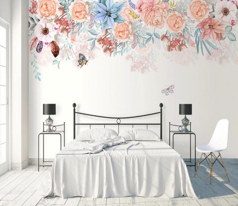 3D Colored Flowers 1546 Wall Murals Wallpaper AJ Wallpaper 2 