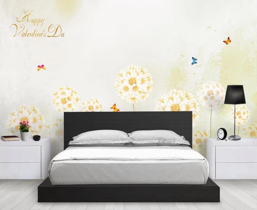 3D Yellow Dandelion 1509 Wall Murals Wallpaper AJ Wallpaper 2 
