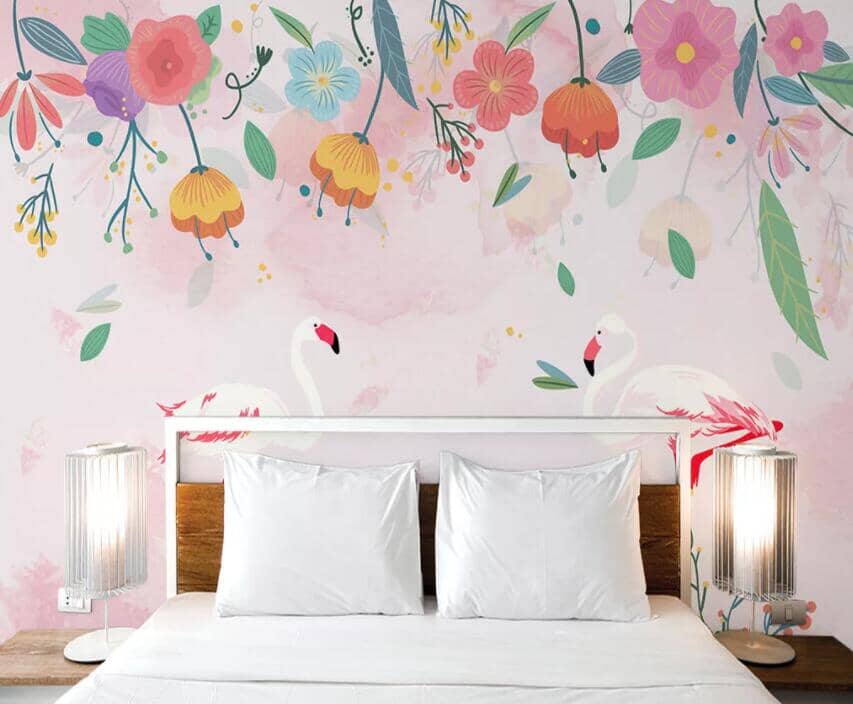 3D Colored Flowers 1504 Wall Murals Wallpaper AJ Wallpaper 2 