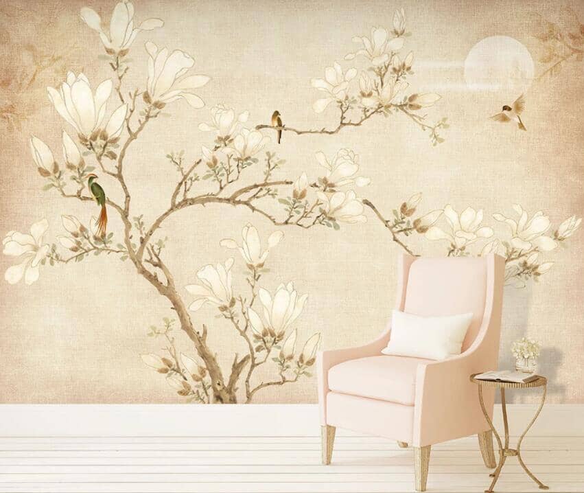 3D Flower Bird 1478 Wall Murals Wallpaper AJ Wallpaper 2 