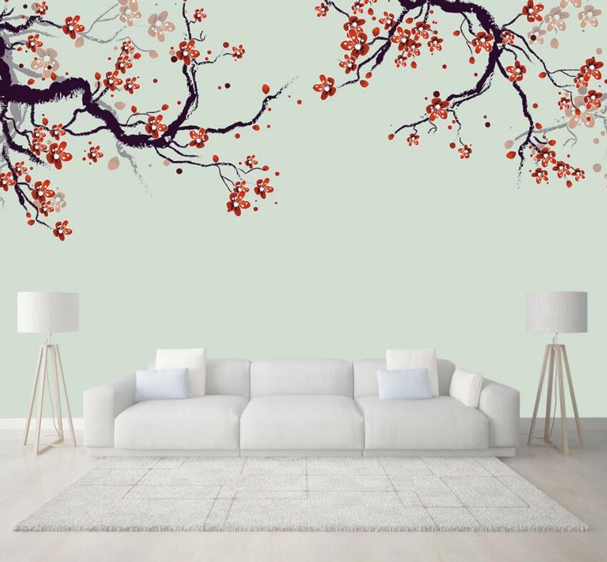 3D Red Plum 067 Wall Murals Wallpaper AJ Wallpaper 2 