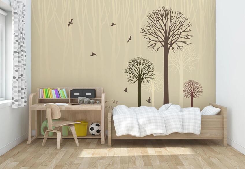 3D Bird Tree 035 Wall Murals Wallpaper AJ Wallpaper 2 