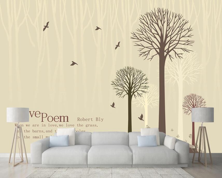 3D Bird Tree 035 Wall Murals Wallpaper AJ Wallpaper 2 