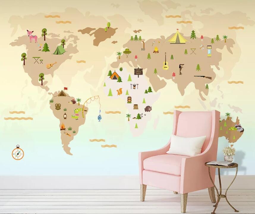 3D Forest Map 1431 Wall Murals Wallpaper AJ Wallpaper 2 
