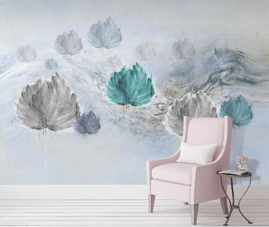 3D Colored Leaves 029 Wall Murals Wallpaper AJ Wallpaper 2 