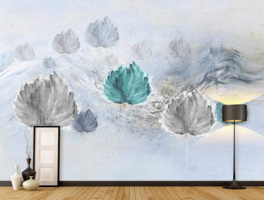 3D Colored Leaves 029 Wall Murals Wallpaper AJ Wallpaper 2 