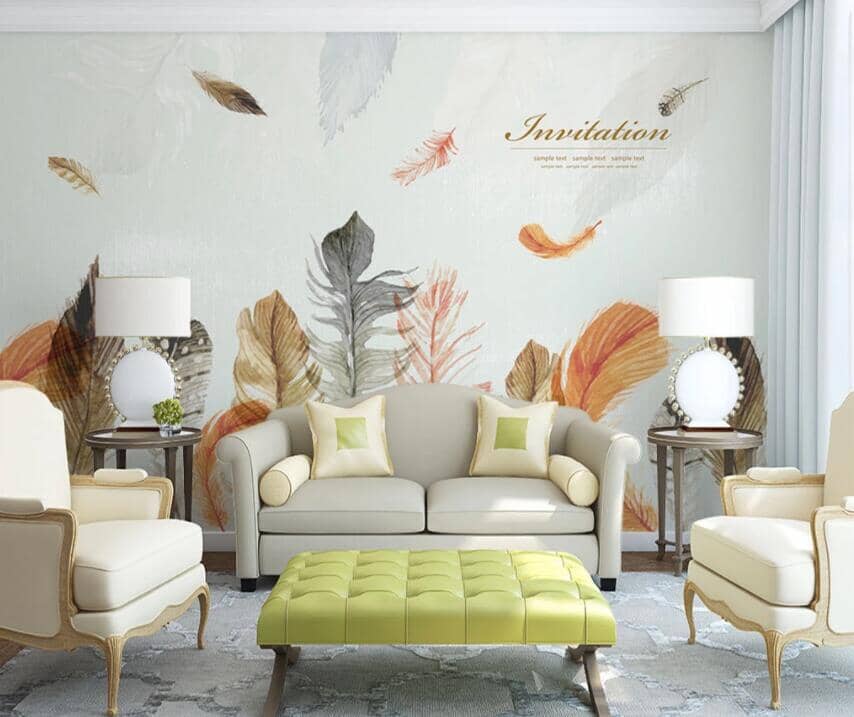 3D Colored Feathers 1421 Wall Murals Wallpaper AJ Wallpaper 2 