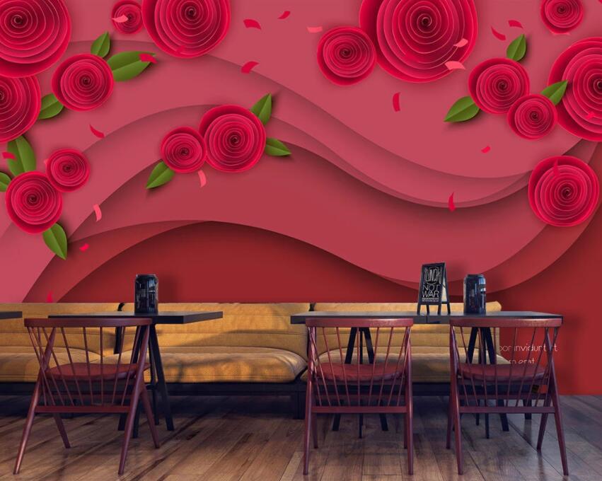 3D Red Rose 004 Wall Murals Wallpaper AJ Wallpaper 2 