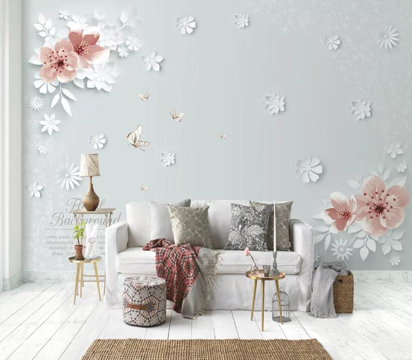 3D Pink Flower 1471 Wall Murals Wallpaper AJ Wallpaper 2 
