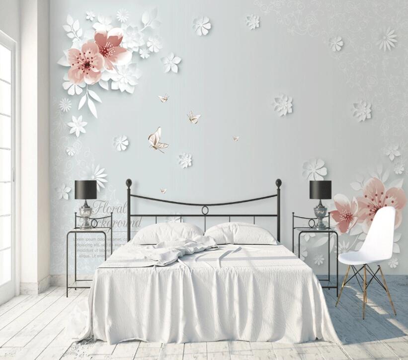 3D Pink Flower 1471 Wall Murals Wallpaper AJ Wallpaper 2 