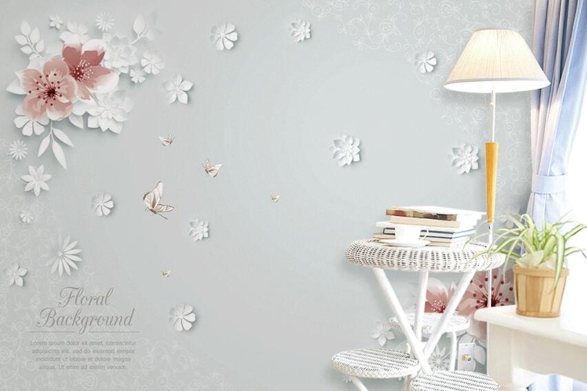 3D Pink Flower 1471 Wall Murals Wallpaper AJ Wallpaper 2 