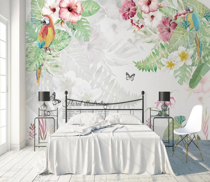 3D Flowers And Leaves 1469 Wall Murals Wallpaper AJ Wallpaper 2 