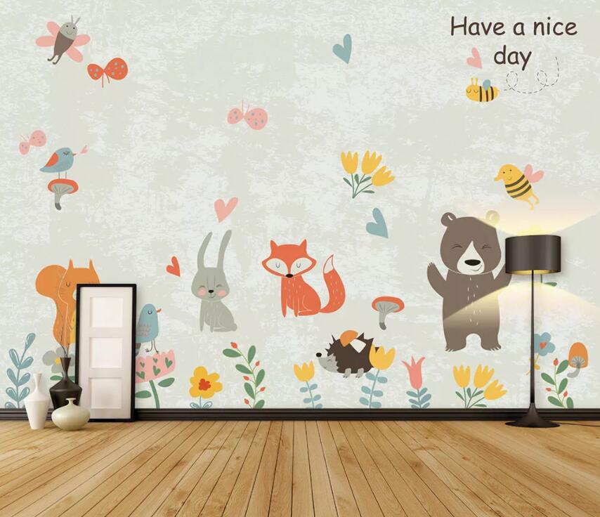 3D Cute Bear 1463 Wall Murals Wallpaper AJ Wallpaper 2 