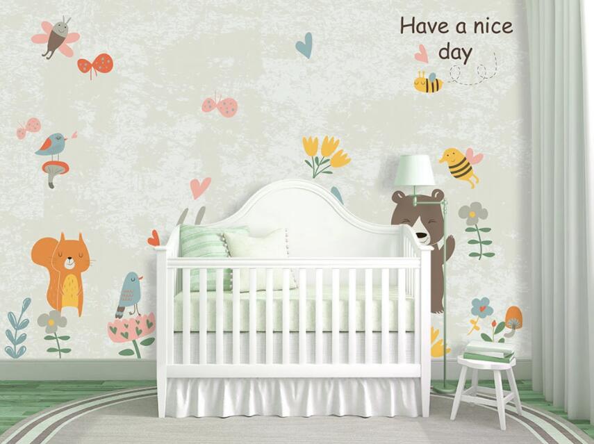 3D Cute Bear 1463 Wall Murals Wallpaper AJ Wallpaper 2 