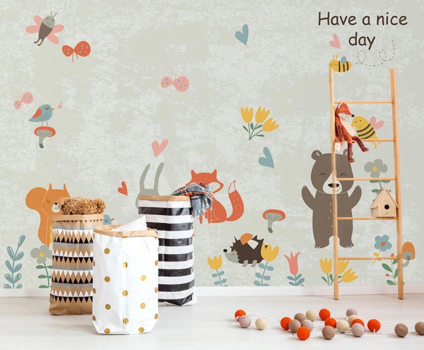 3D Cute Bear 1463 Wall Murals Wallpaper AJ Wallpaper 2 