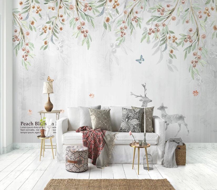 3D Leaf Fruit 1462 Wall Murals Wallpaper AJ Wallpaper 2 