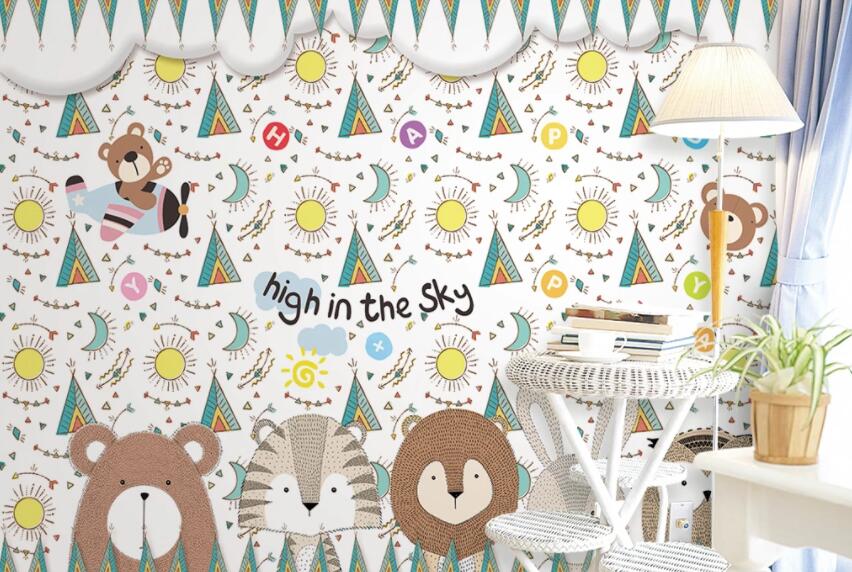 3D Cute Bear 1389 Wall Murals Wallpaper AJ Wallpaper 2 