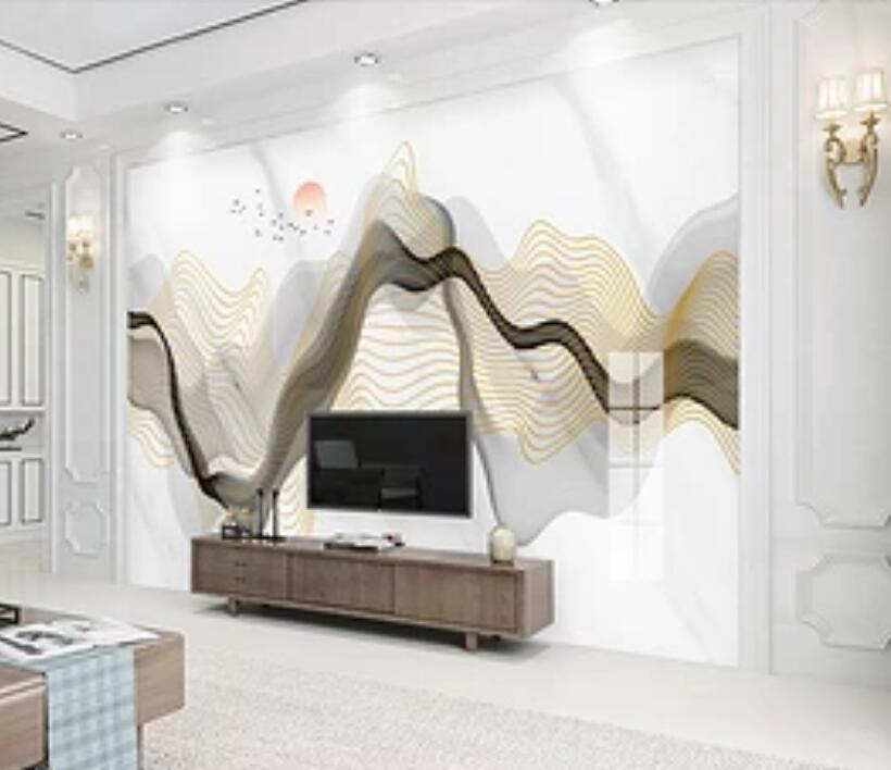 3D Color Wave 1991 Wall Murals Wallpaper AJ Wallpaper 2 