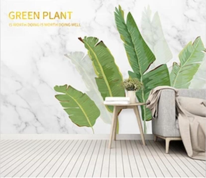 3D Green Leaf 1868 Wall Murals Wallpaper AJ Wallpaper 2 