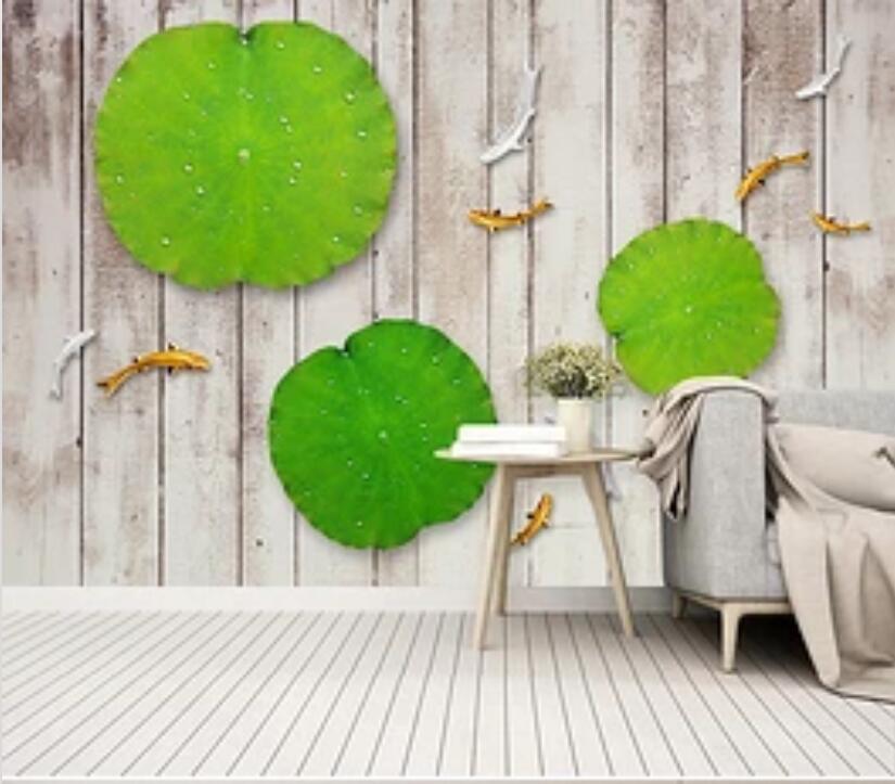 3D Lotus Leaf 1562 Wall Murals Wallpaper AJ Wallpaper 2 