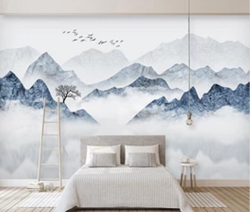 3D Misty Valley 1537 Wall Murals Wallpaper AJ Wallpaper 2 