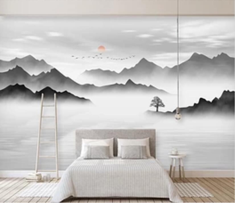3D Misty Valley 1502 Wall Murals Wallpaper AJ Wallpaper 2 