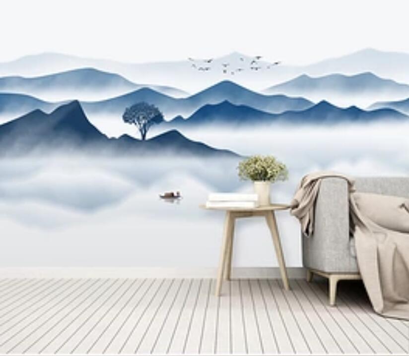 3D Misty Valley 1501 Wall Murals Wallpaper AJ Wallpaper 2 