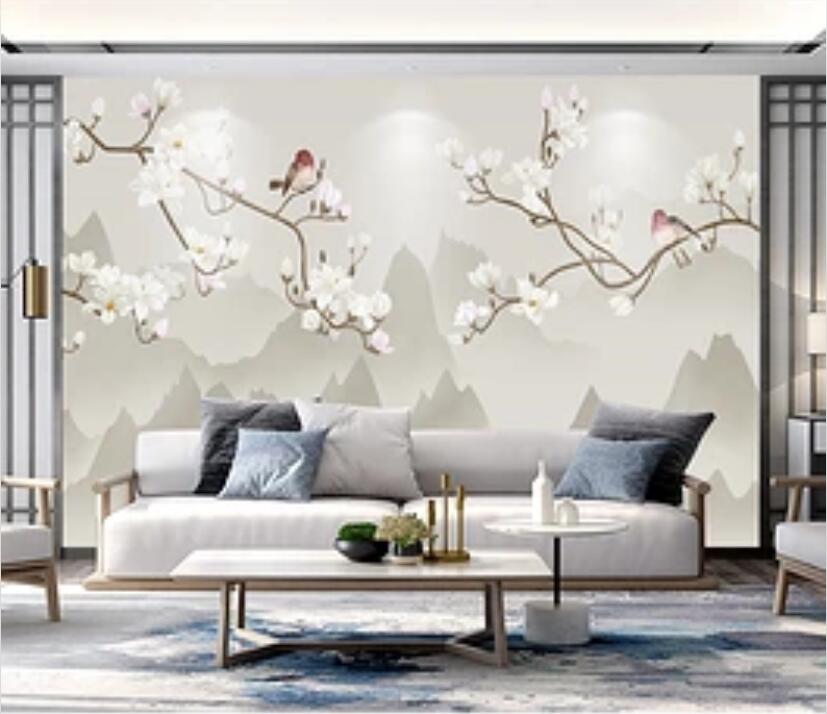 3D Flower Branches 1440 Wall Murals Wallpaper AJ Wallpaper 2 