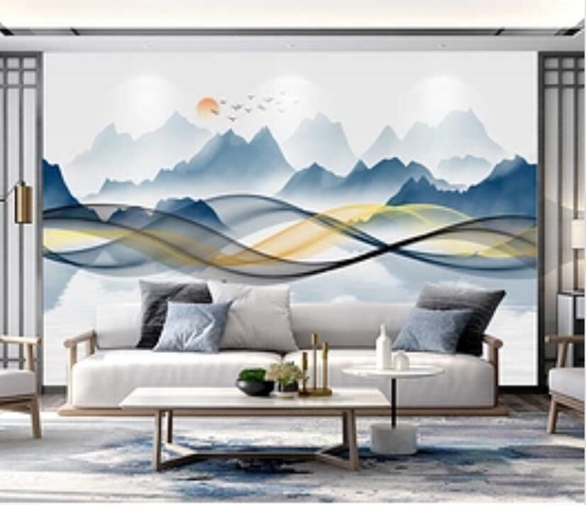 3D Misty Valley 1433 Wall Murals Wallpaper AJ Wallpaper 2 