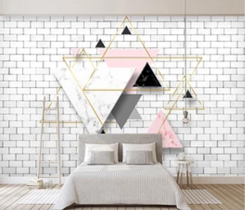 3D Colored Triangle 1393 Wall Murals Wallpaper AJ Wallpaper 2 