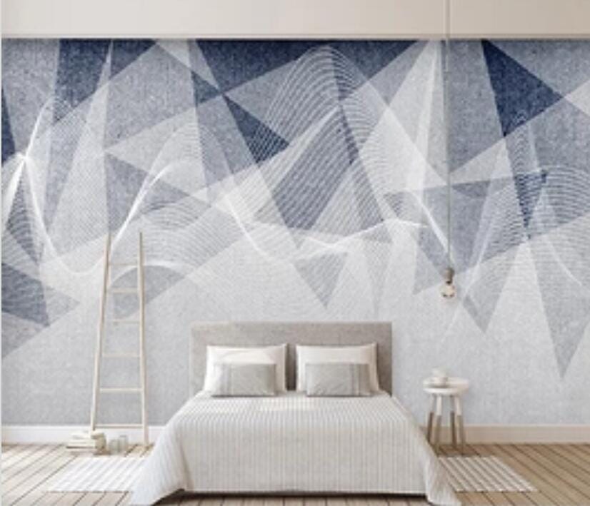 3D White Triangle 2249 Wall Murals Wallpaper AJ Wallpaper 2 