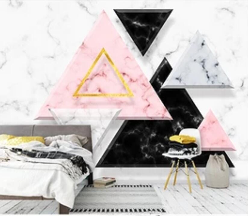 3D Black Triangle 2244 Wall Murals Wallpaper AJ Wallpaper 2 