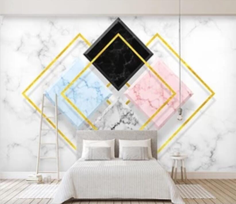 3D Pink Rhombus 2241 Wall Murals Wallpaper AJ Wallpaper 2 