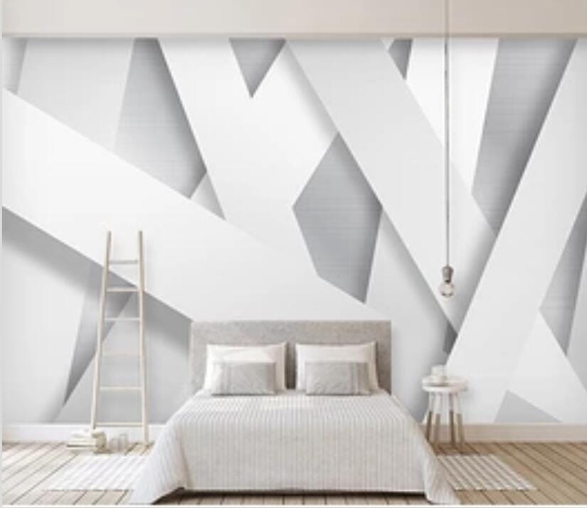 3D White Geometry 2107 Wall Murals Wallpaper AJ Wallpaper 2 