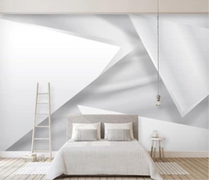 3D White Triangle 2106 Wall Murals Wallpaper AJ Wallpaper 2 