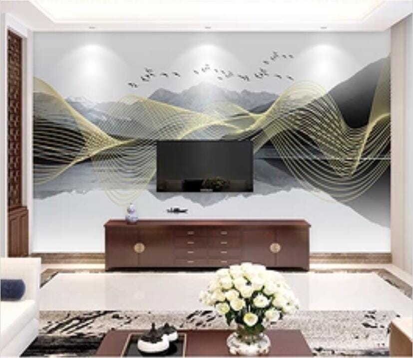 3D Wave Forest 2114 Wall Murals Wallpaper AJ Wallpaper 2 