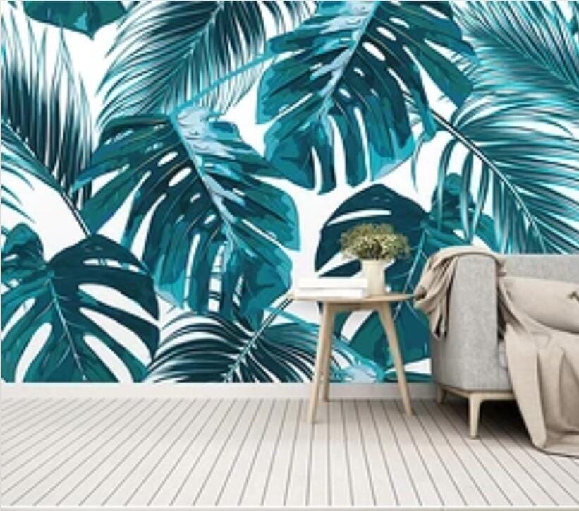 3D Green Leaf 1966 Wall Murals Wallpaper AJ Wallpaper 2 