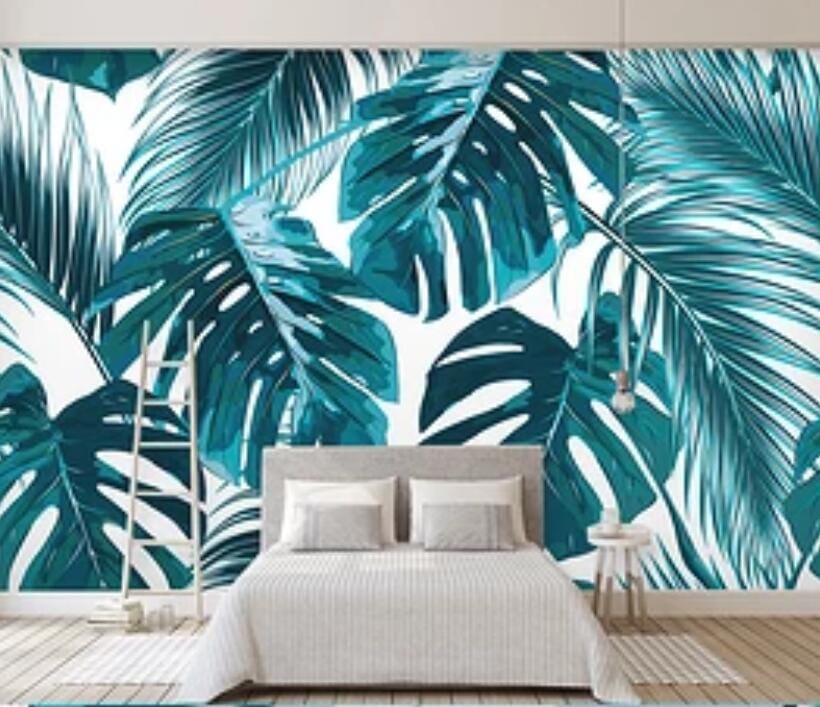 3D Green Leaf 1966 Wall Murals Wallpaper AJ Wallpaper 2 